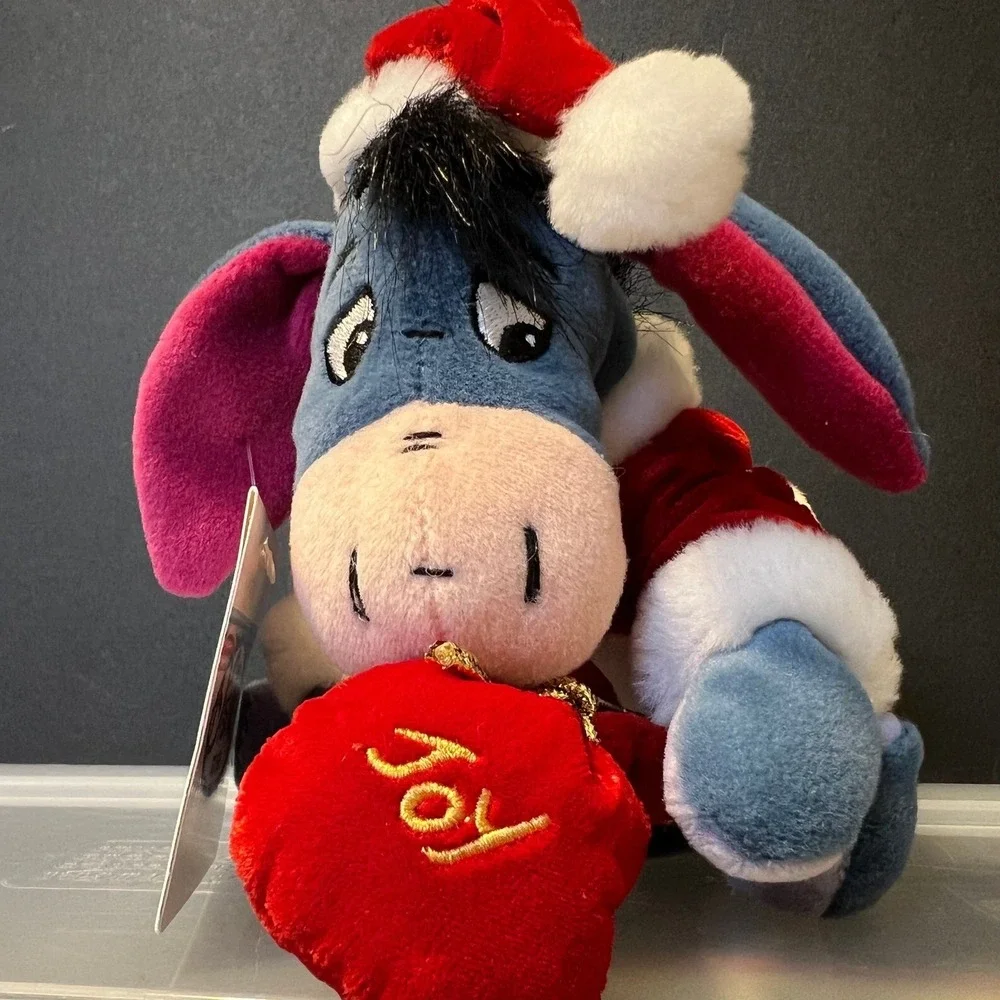 Disney Store Santa Eeyore Mini Bean‎ Bag Plush Christmas Joy Bag Winnie the Pooh